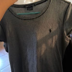 Ralph Lauren sport top size XL blue and white stripe